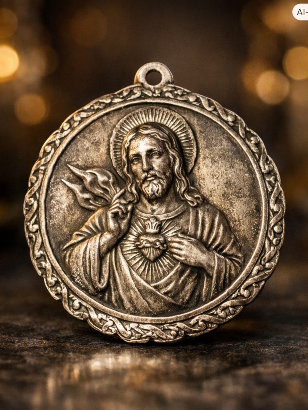 Vintage 1970s Catamore Solid Silver Catholic Medal – 17.4g, 1¼” Diameter